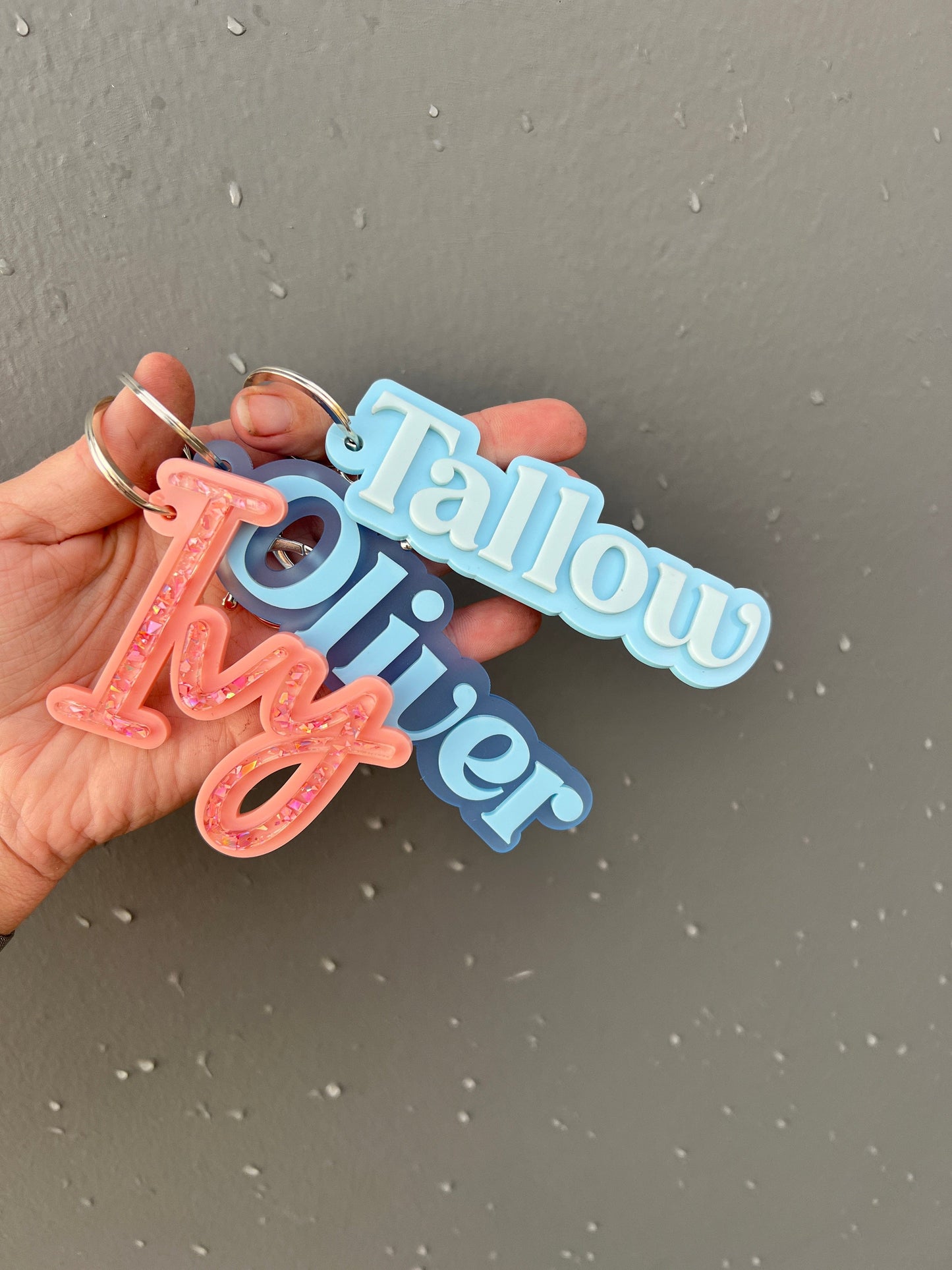Acrylic Name Bag Tag