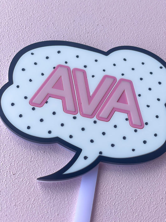 Speech Bubble Cake Topper