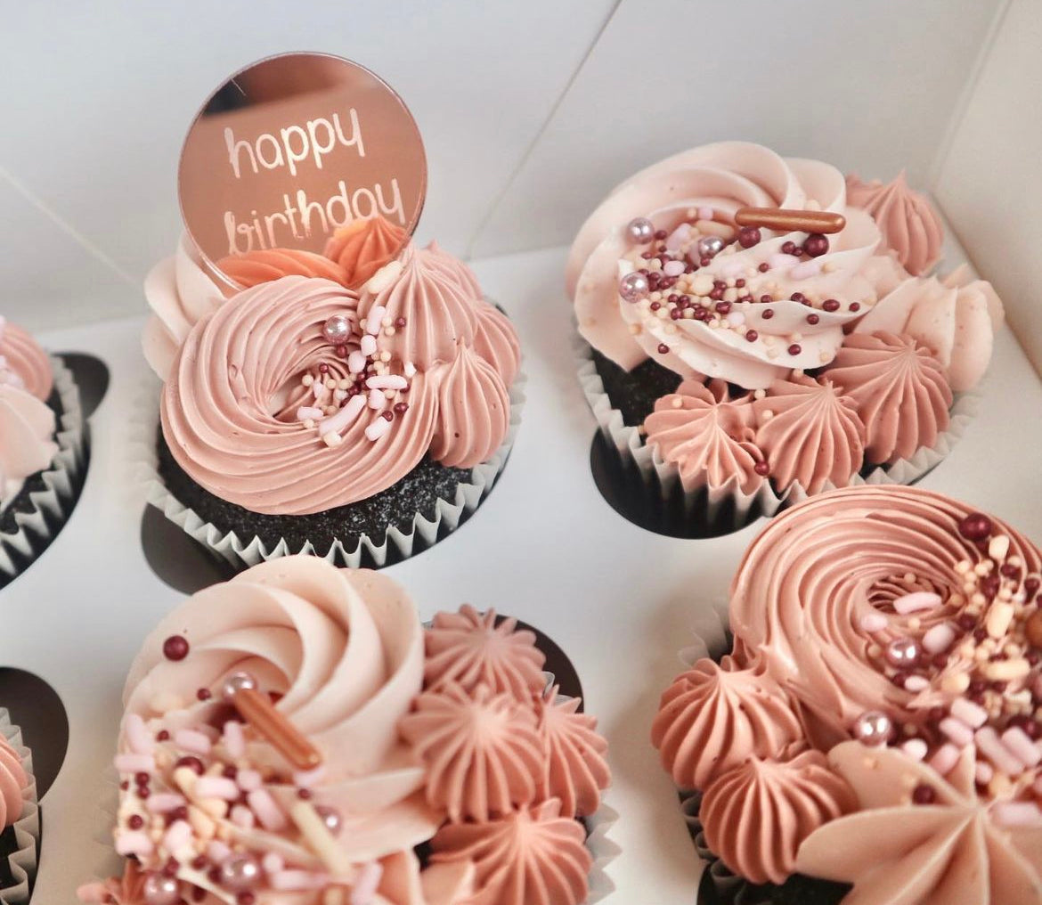 Rose Gold Happy birthday Charm