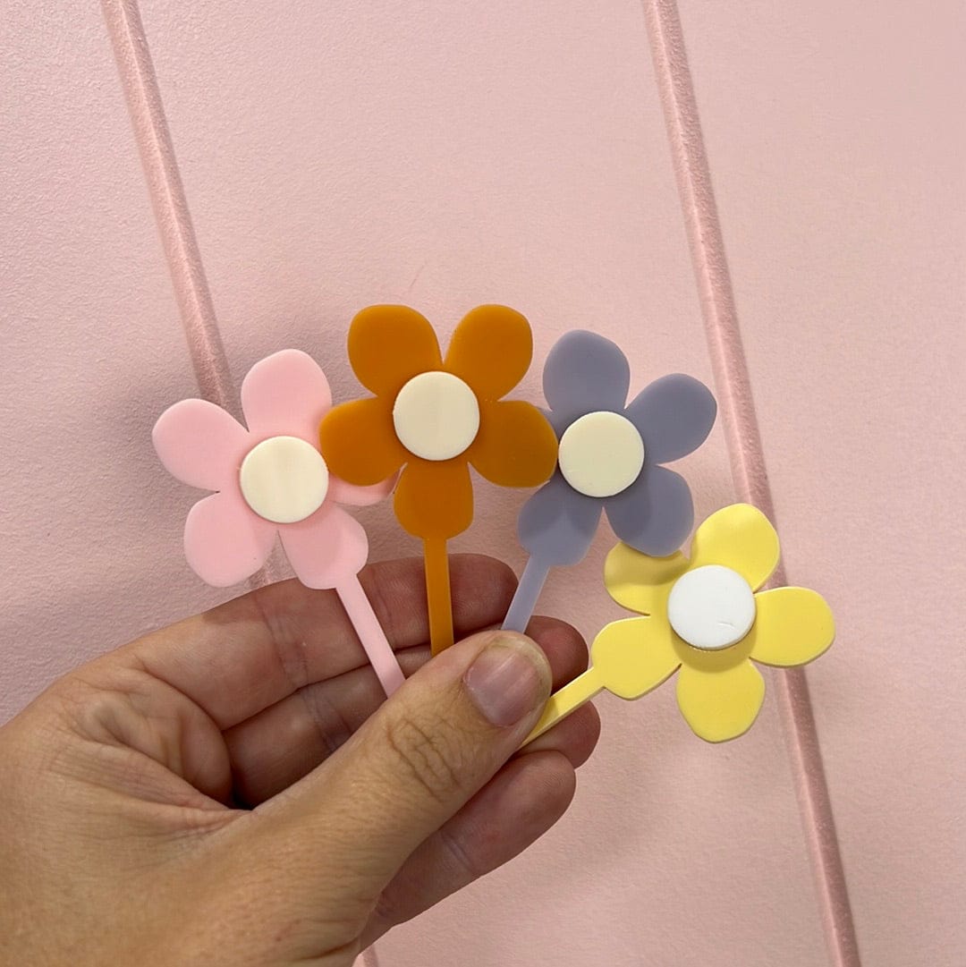 Coloured Flower Cake Topper