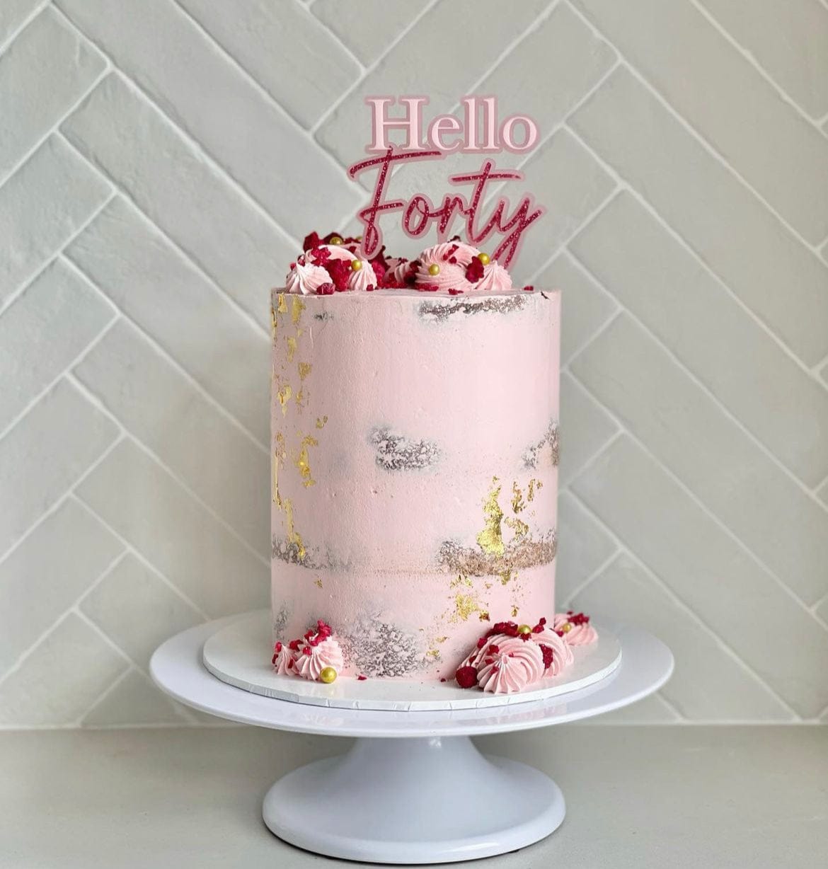 40 Cake Topper