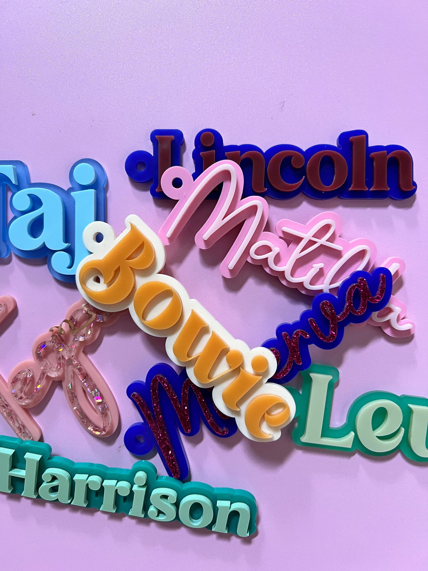 Acrylic Name Bag Tag