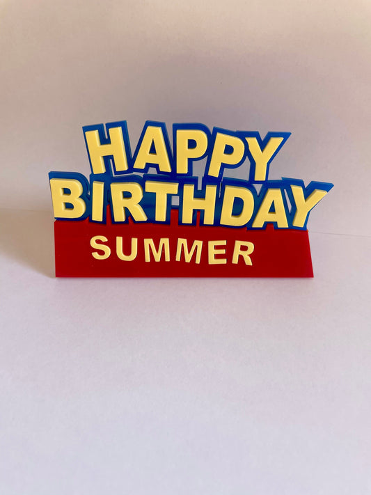 Toy Story Theme Topper