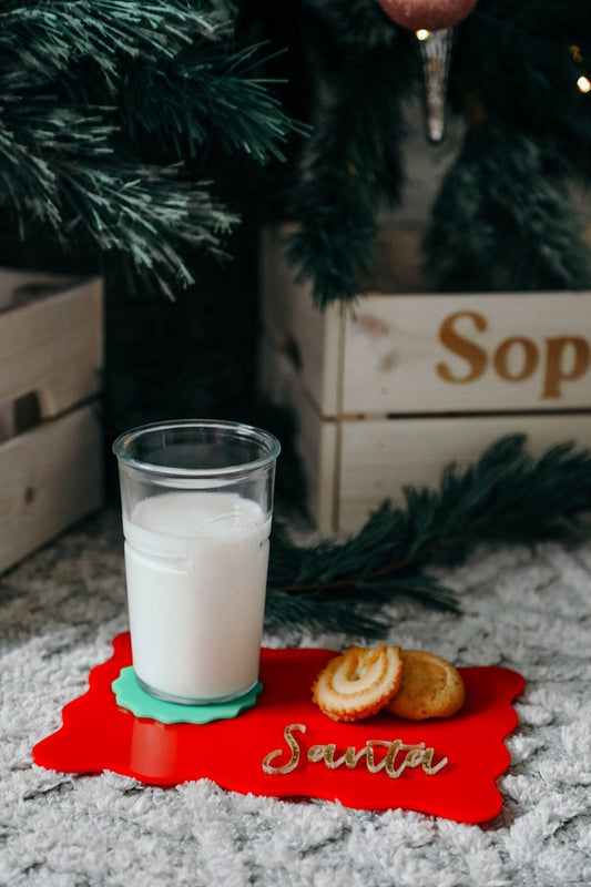 Santa Milk Plate