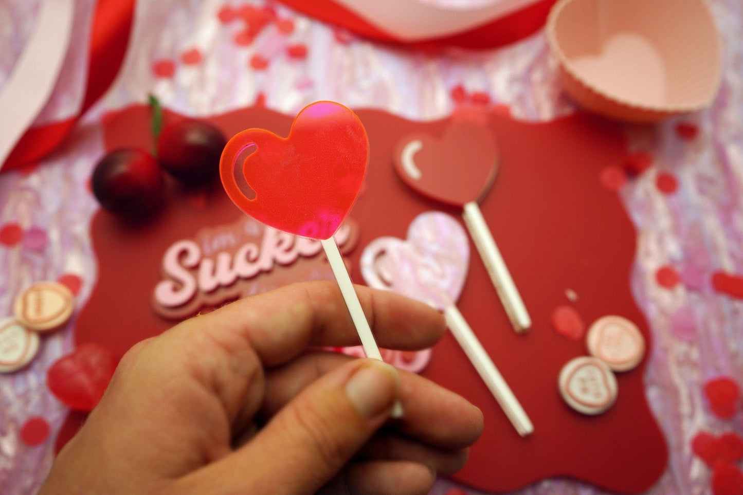 Red Cupcake Lollipop