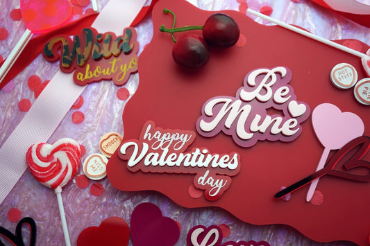 Happy Valentines Cake Topper