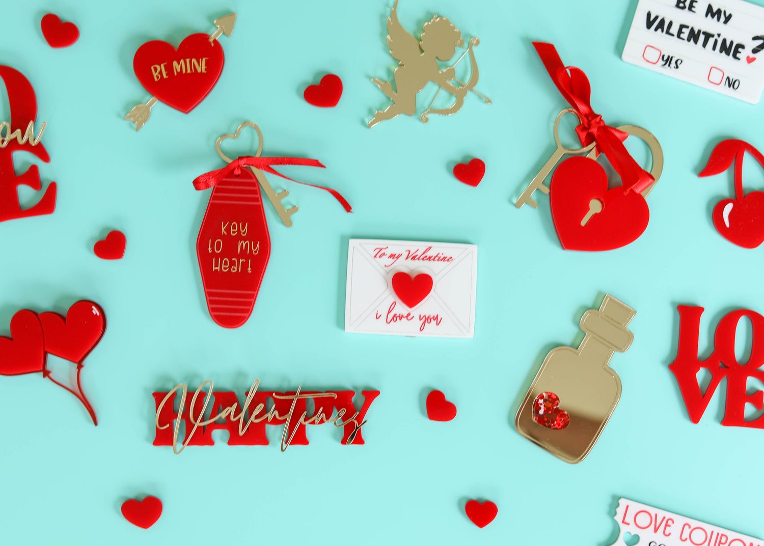 Valentines Day themed charms