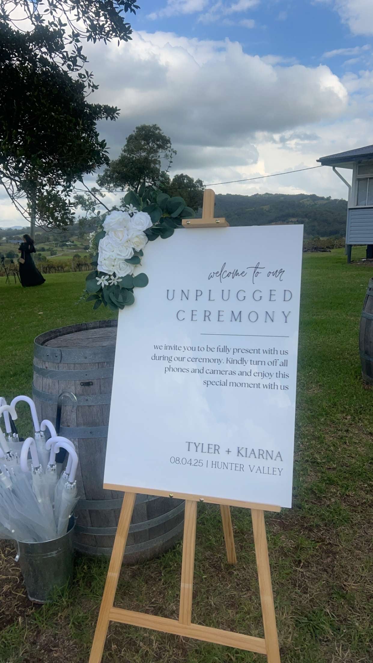 Unplugged ceremony Sign