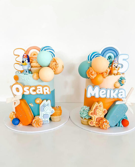 Bluey Theme Cake Toppers & Charms