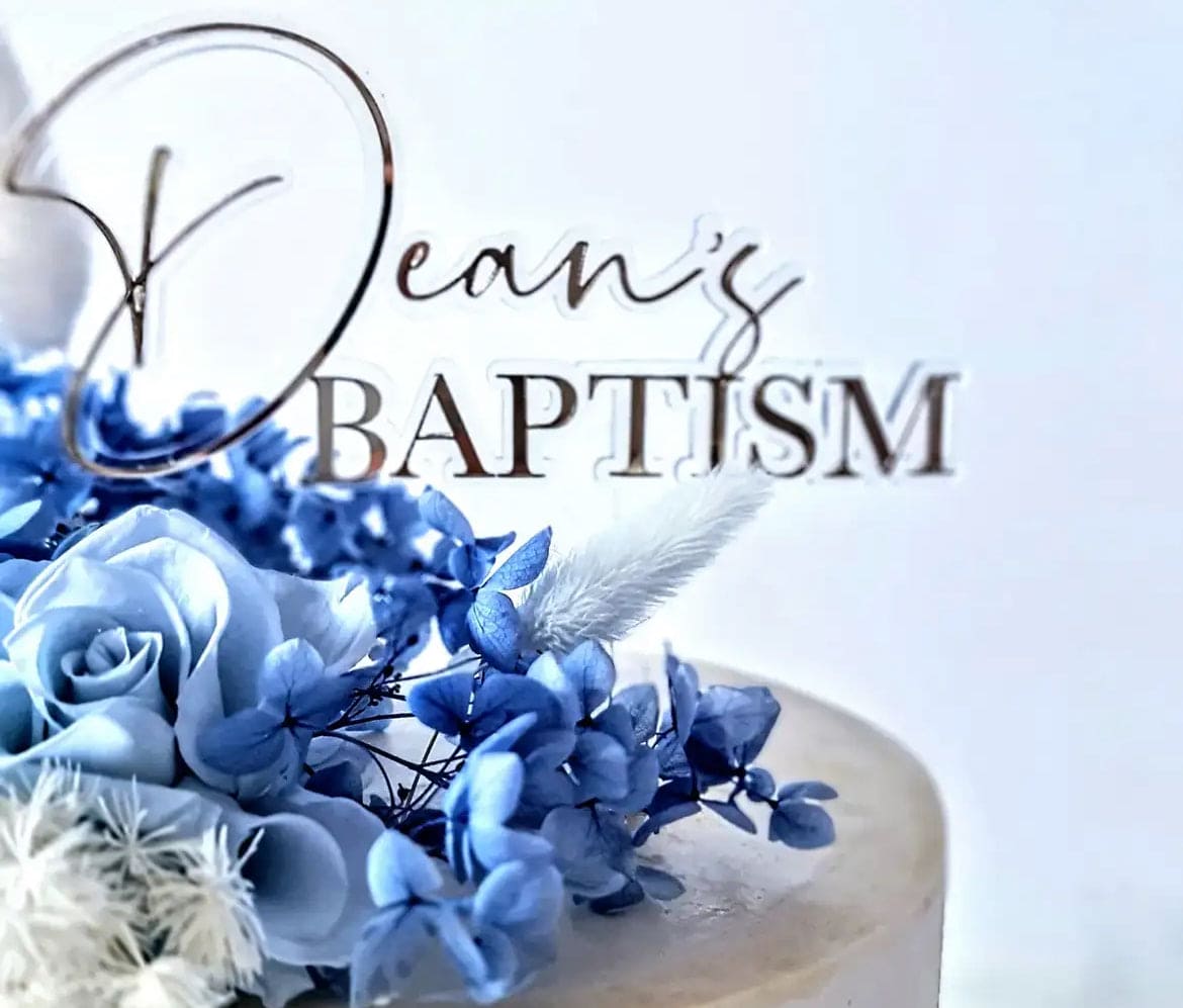 Personalised Christening Topper