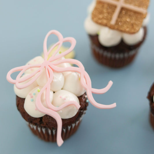 Acrylic Bow Cupcake Charm