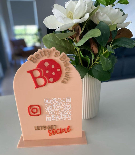 Business Socials QR Sign