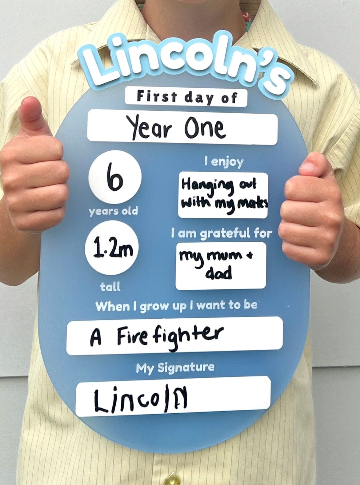 Acrylic Back to School Milestone Boards