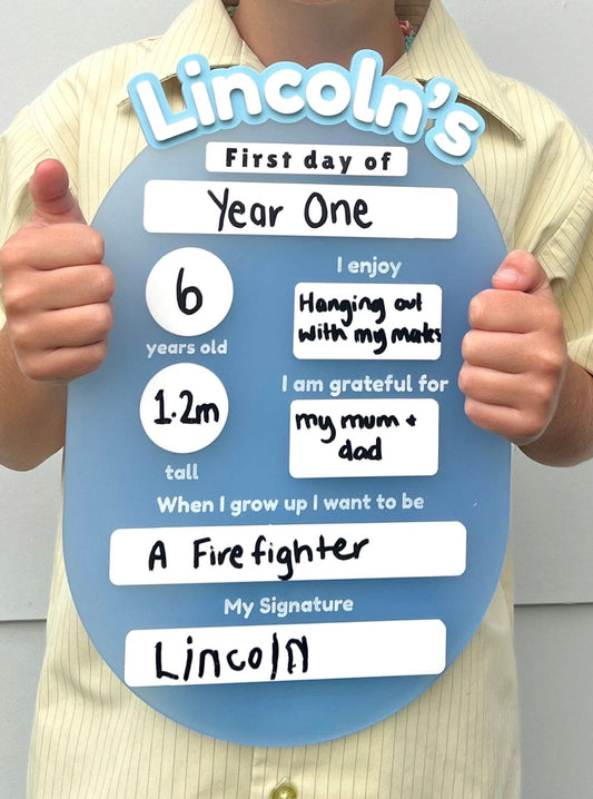 Acrylic Back to School Milestone Boards