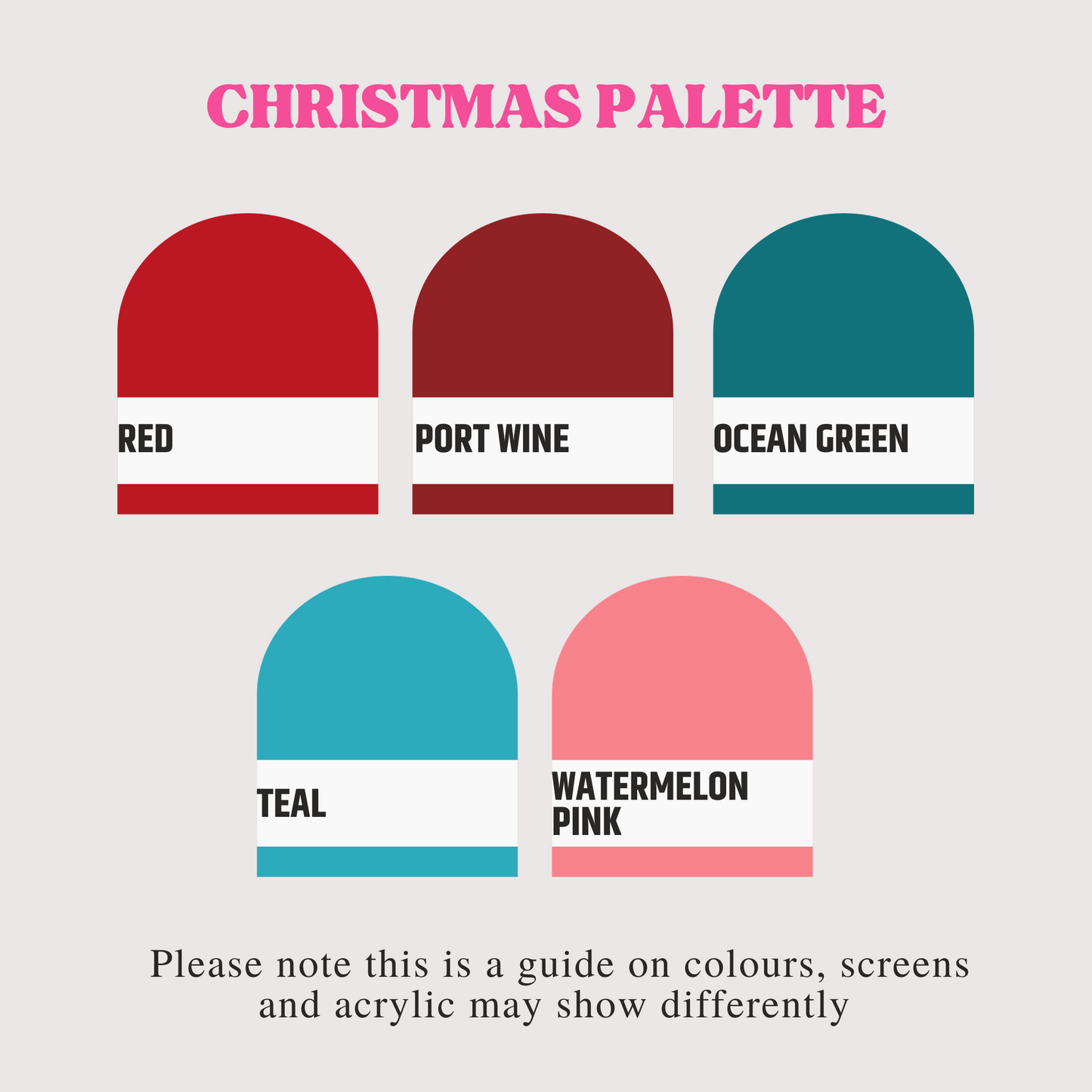 Christmas Colour Swatch