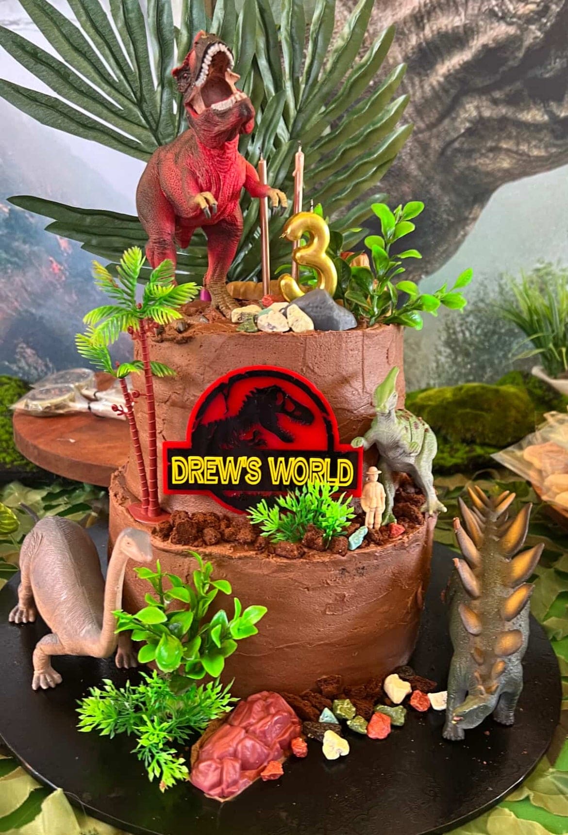 Jurassic Theme Cake Topper