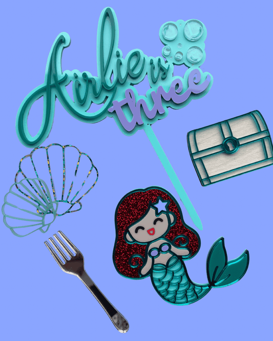 Mermaid Theme Cake Toppers