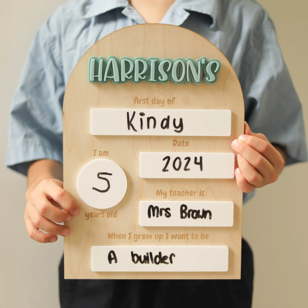 Interchangeable/ Removable Name -  Back to School Milestone Board