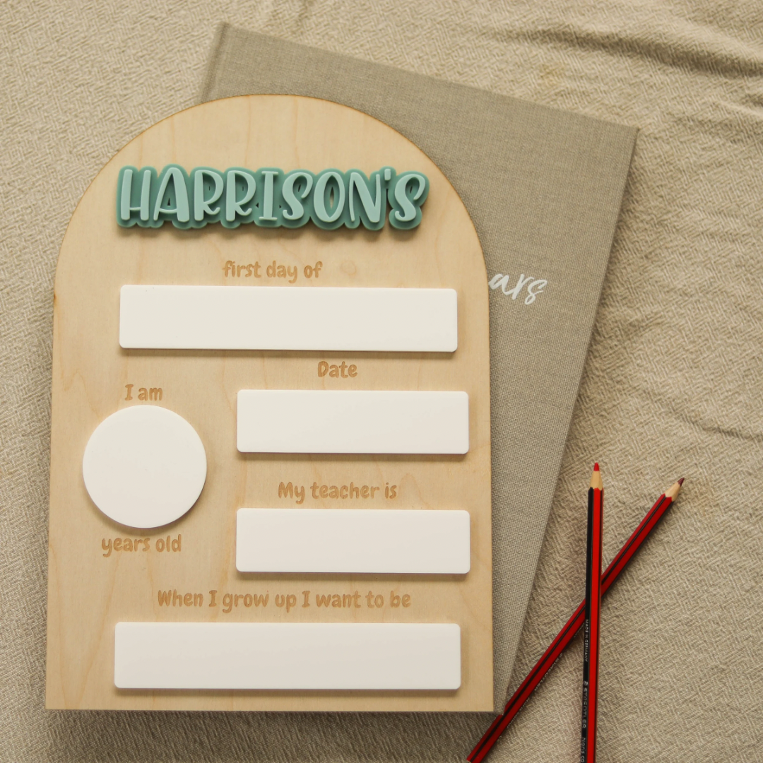 Interchangeable/ Removable Name -  Back to School Milestone Board