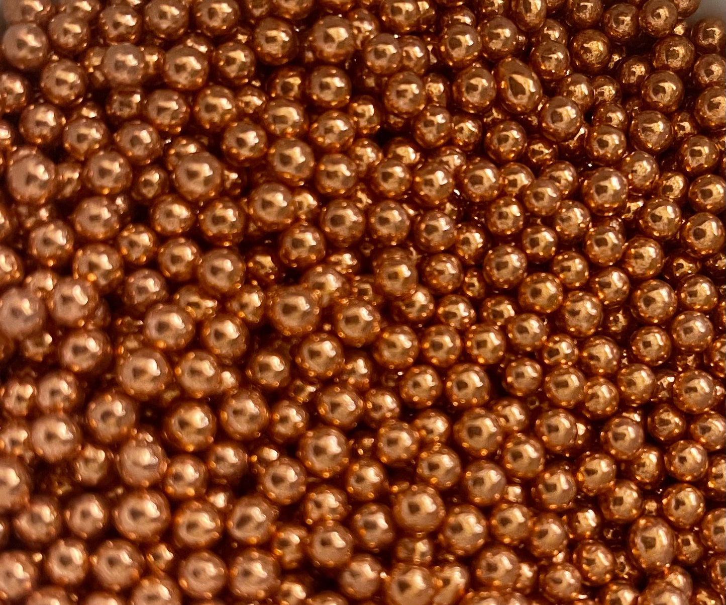 2mm Metallic Copper Rose Gold Sprinkle Pearls