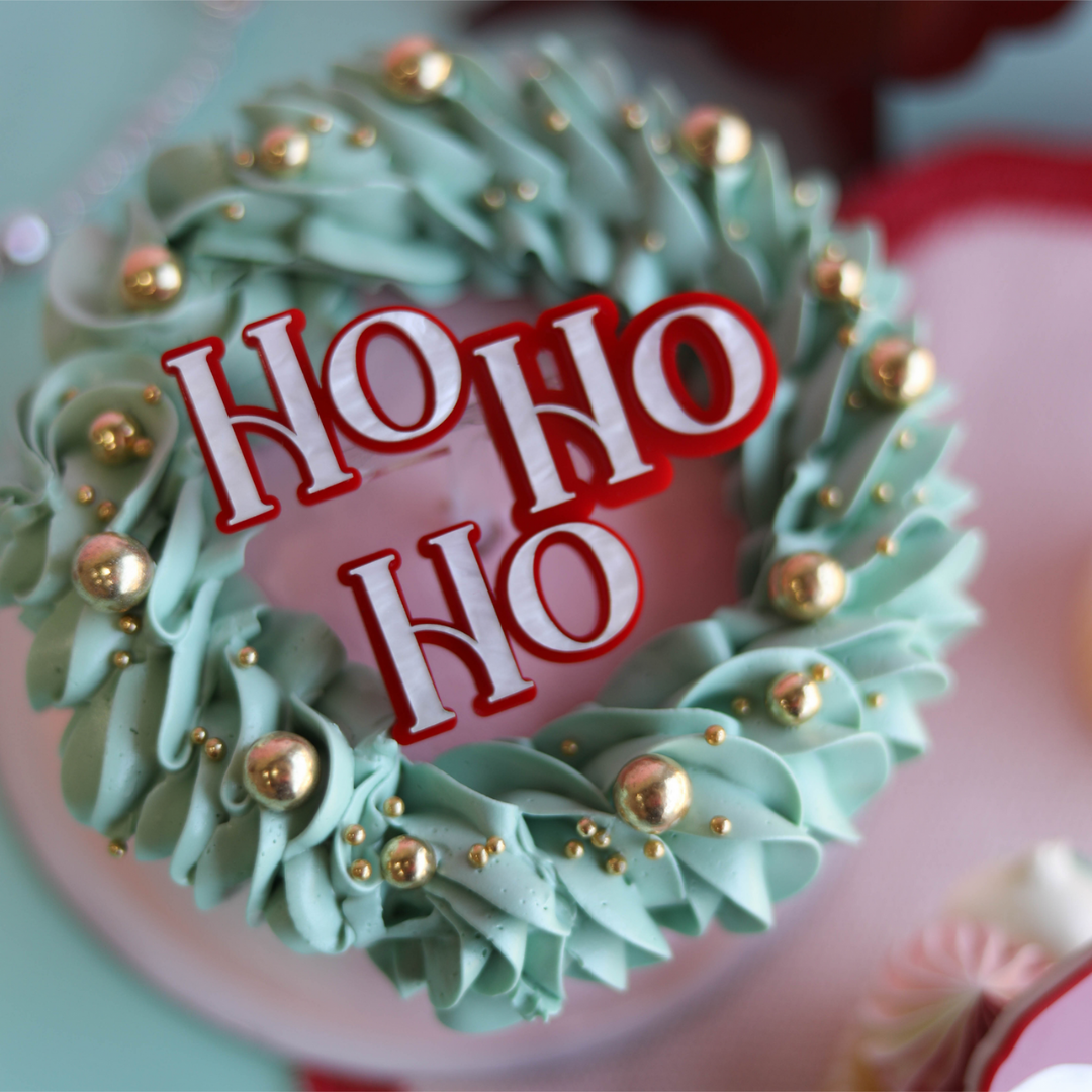 Ho Ho Ho Christmas Cake Charm