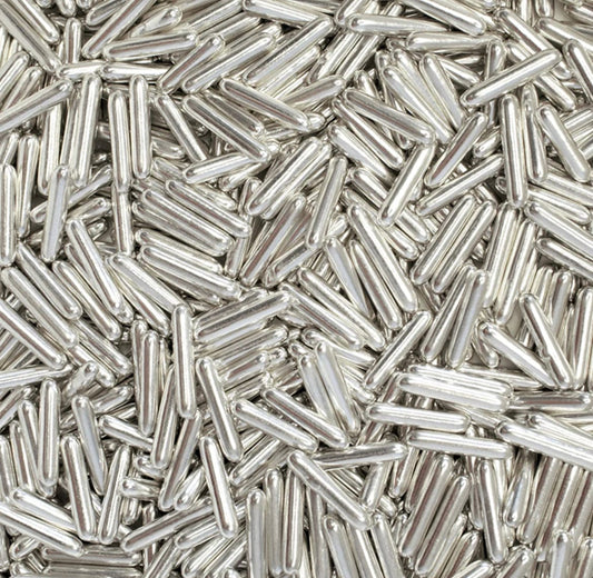 Metallic Silver Sprinkle Rods
