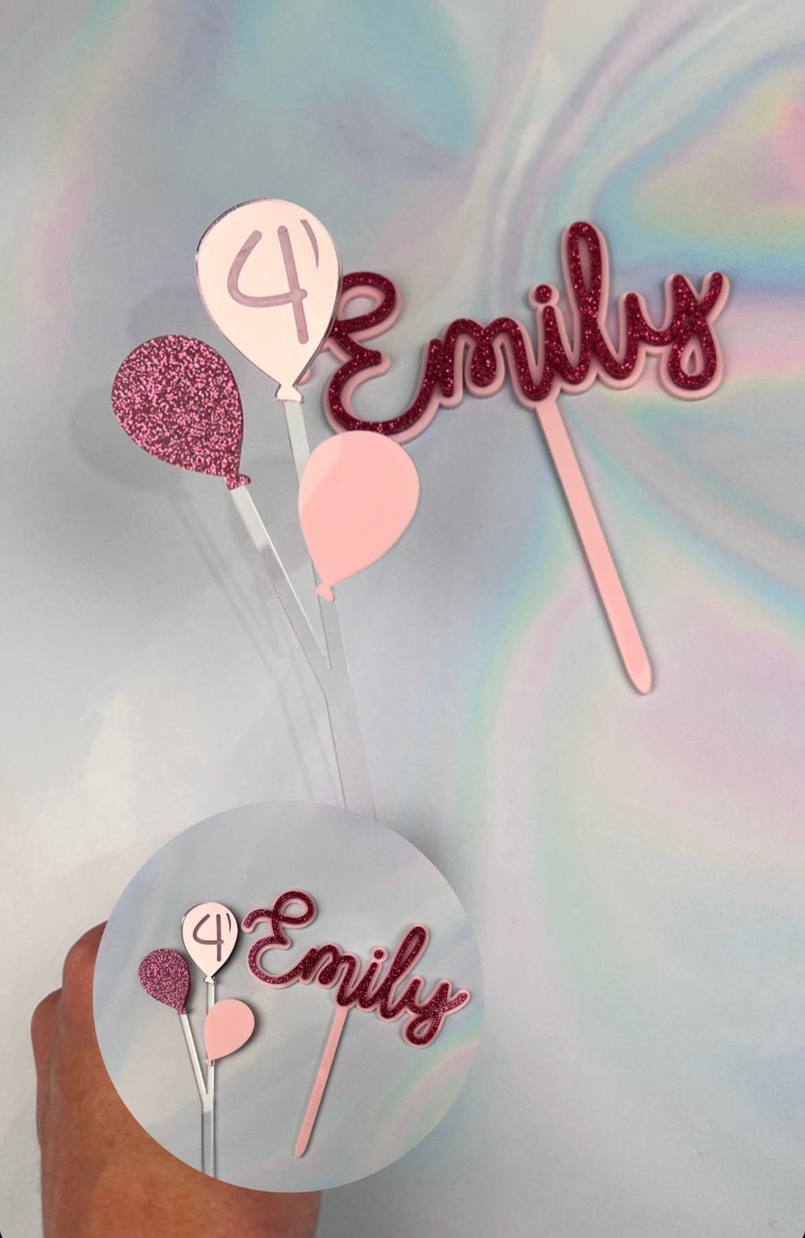 Name Toop Name Topper + Balloons – Mini & Co. Studio