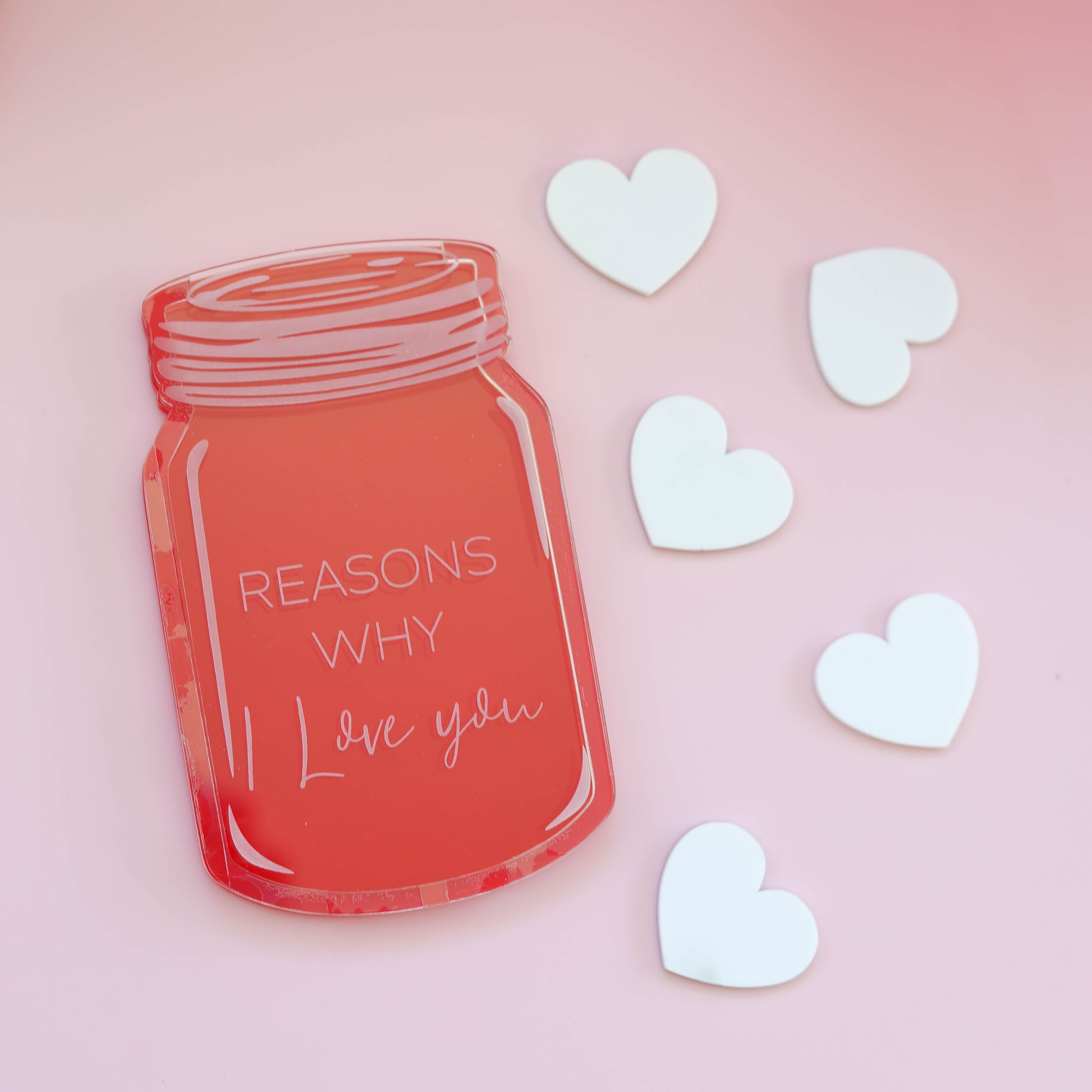 Acrylic Valentines Jar