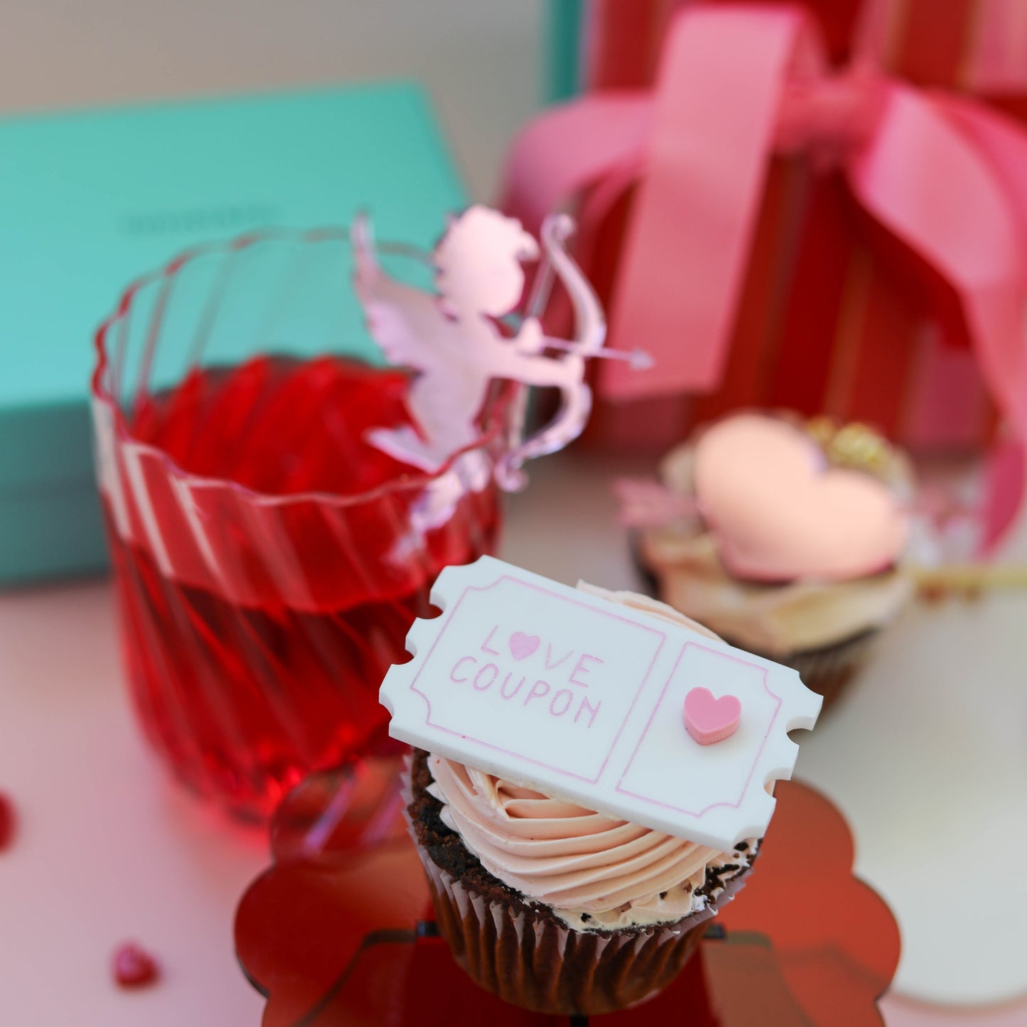 Simple Mini Love Coupons Cupcake Charm