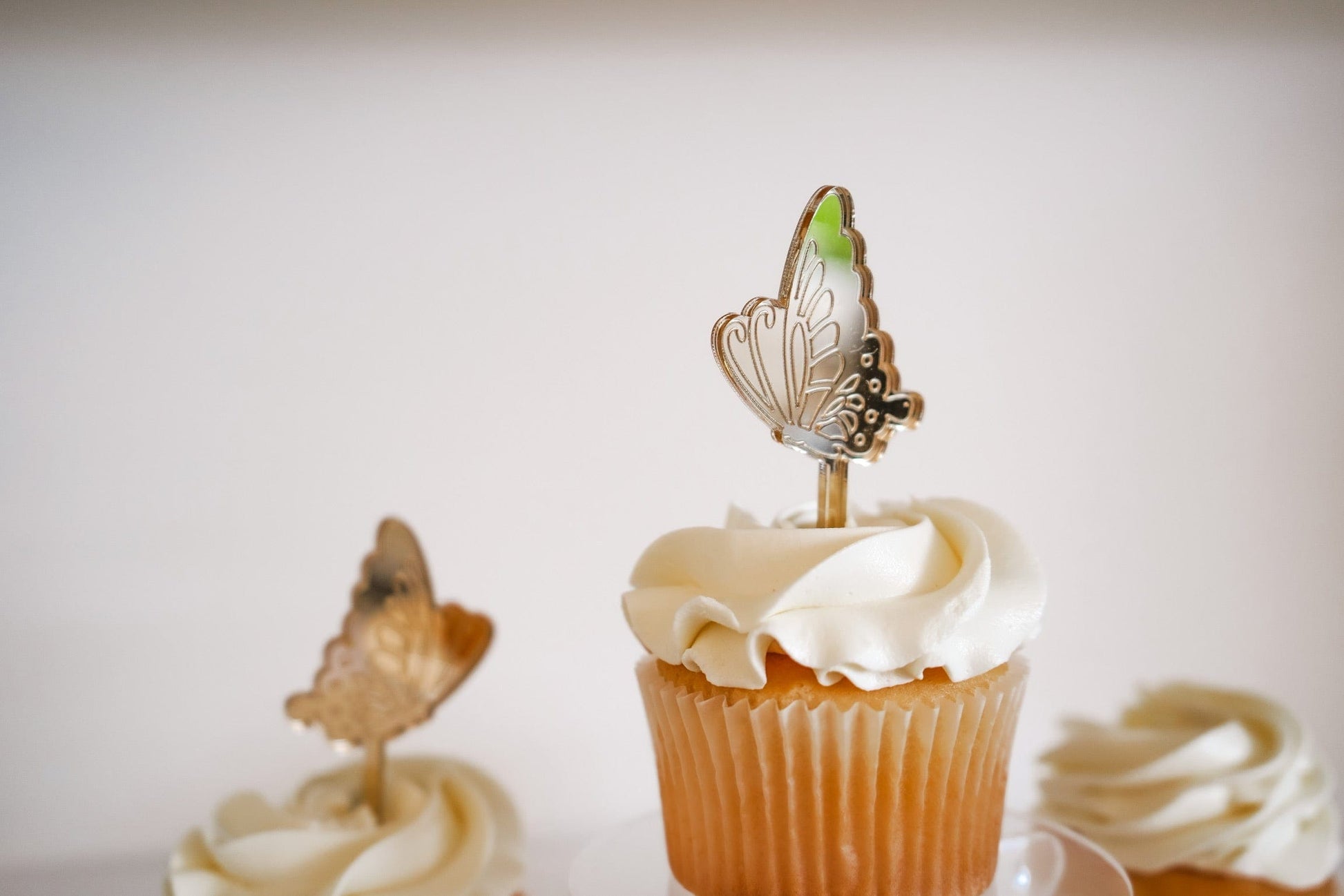 Engraved Butterfly Cupcake Topper
