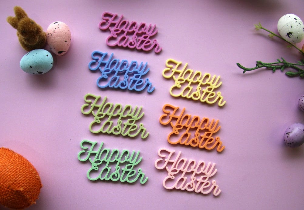 Acrylic Happy Easter Charms