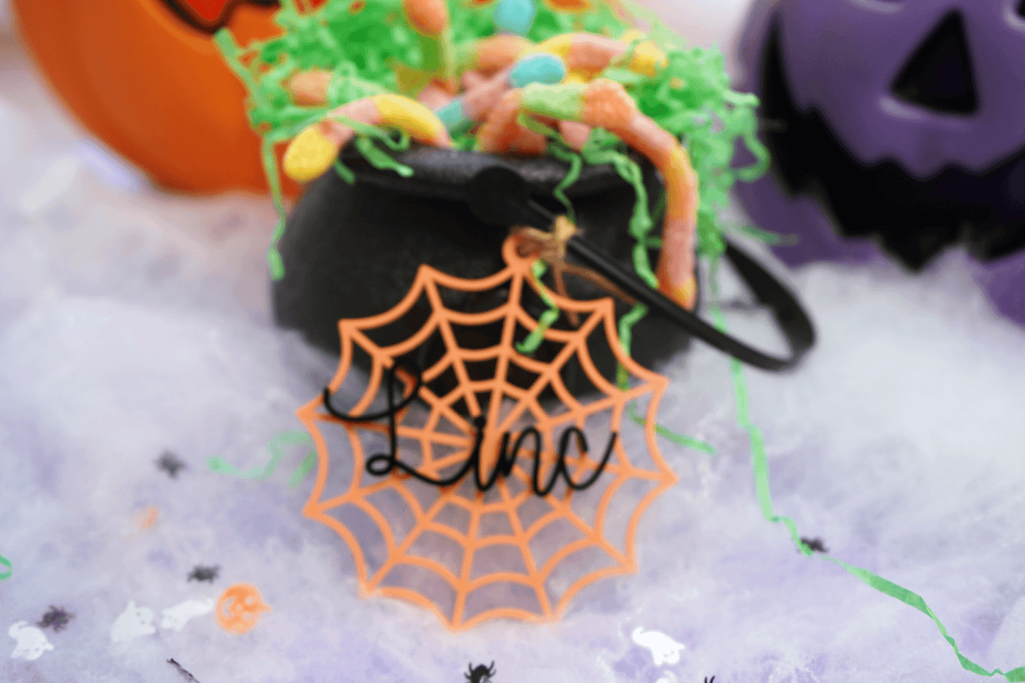 Spiderweb Name Tag