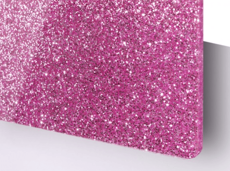 3mm Glitter Pink Acrylic