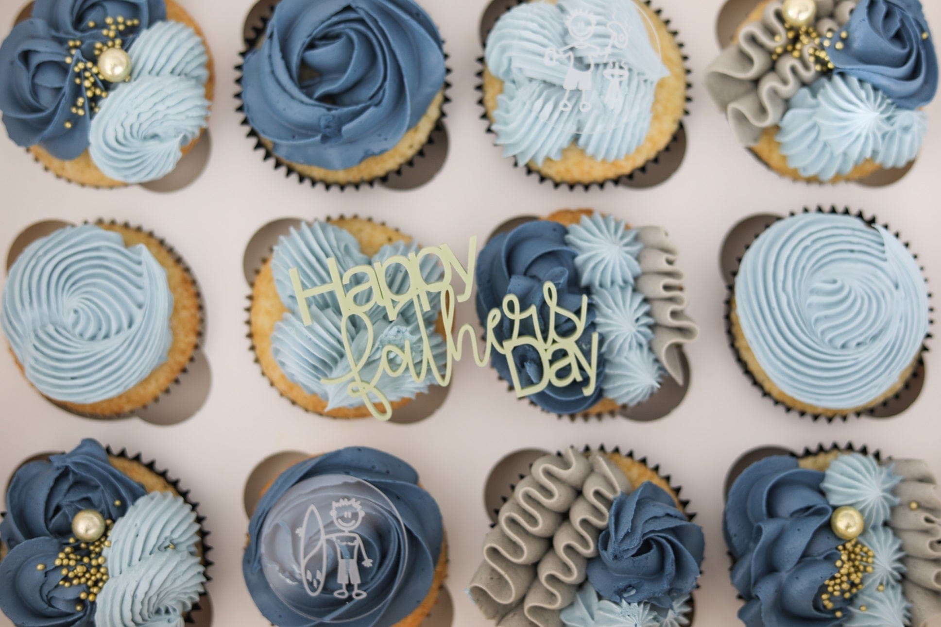 Happy Fathers Day Cupcake Charms