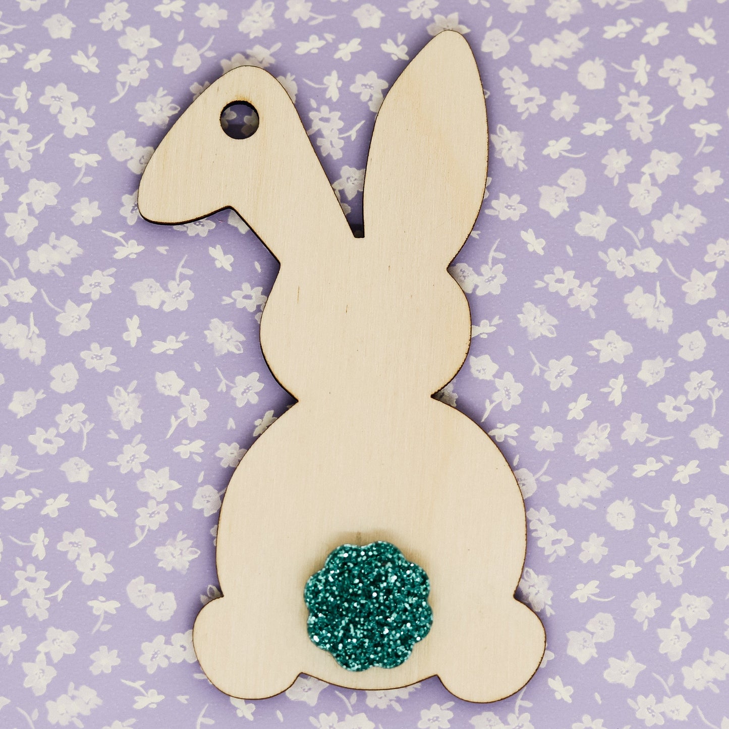 Wood Easter Bunny Tag