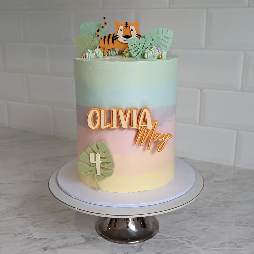 safari tiger cake topper