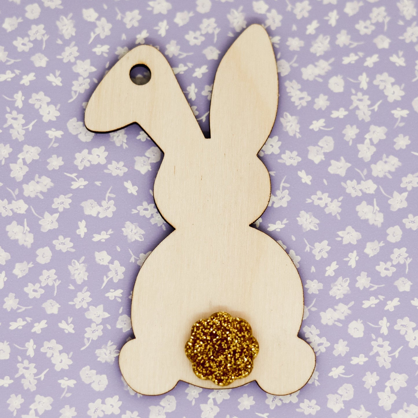 Timber Easter Bunny Tag