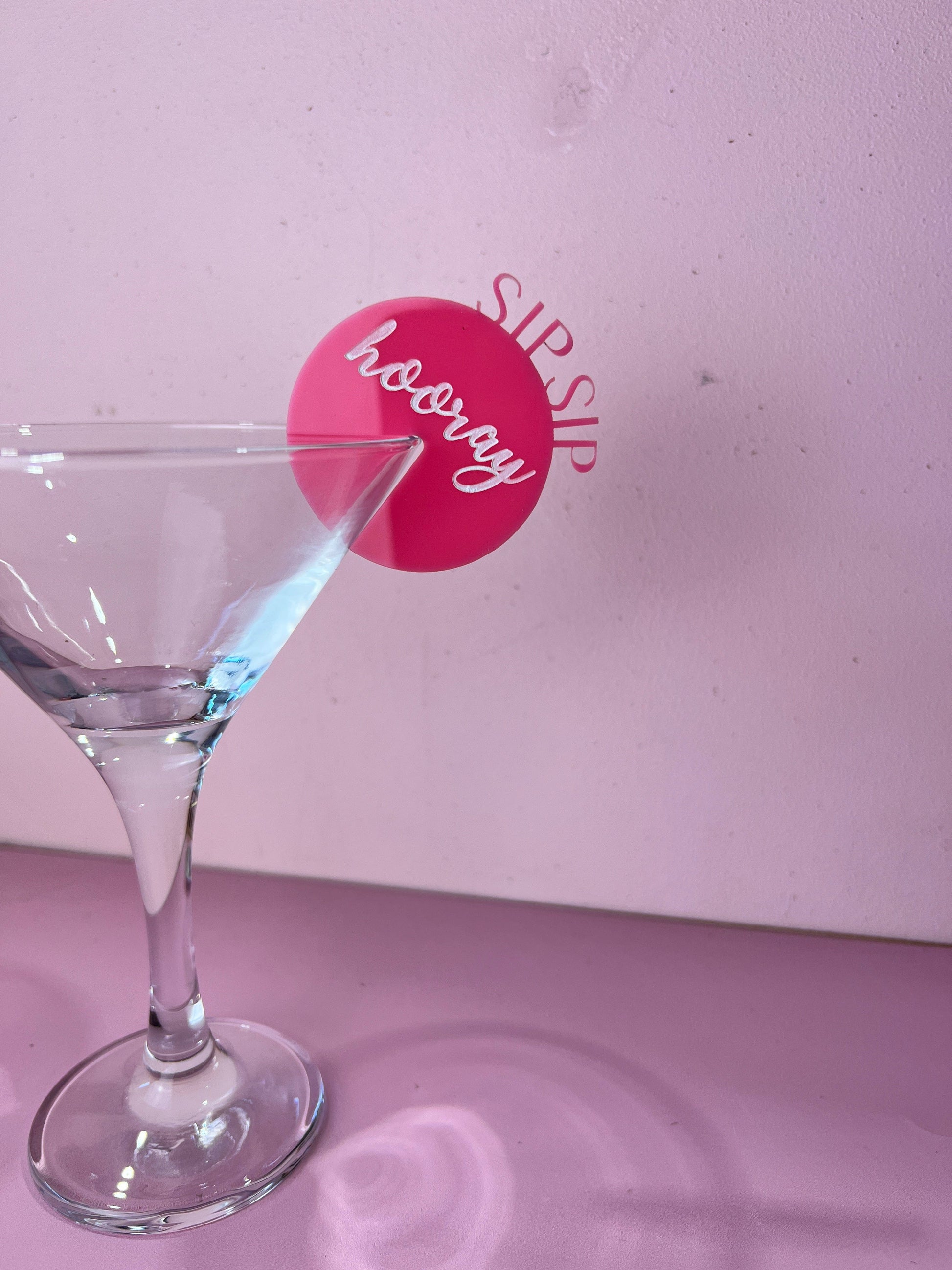 Personalised Pink Drink Tag