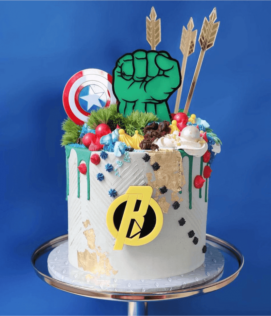 Avengers/Super hero's Theme Cake