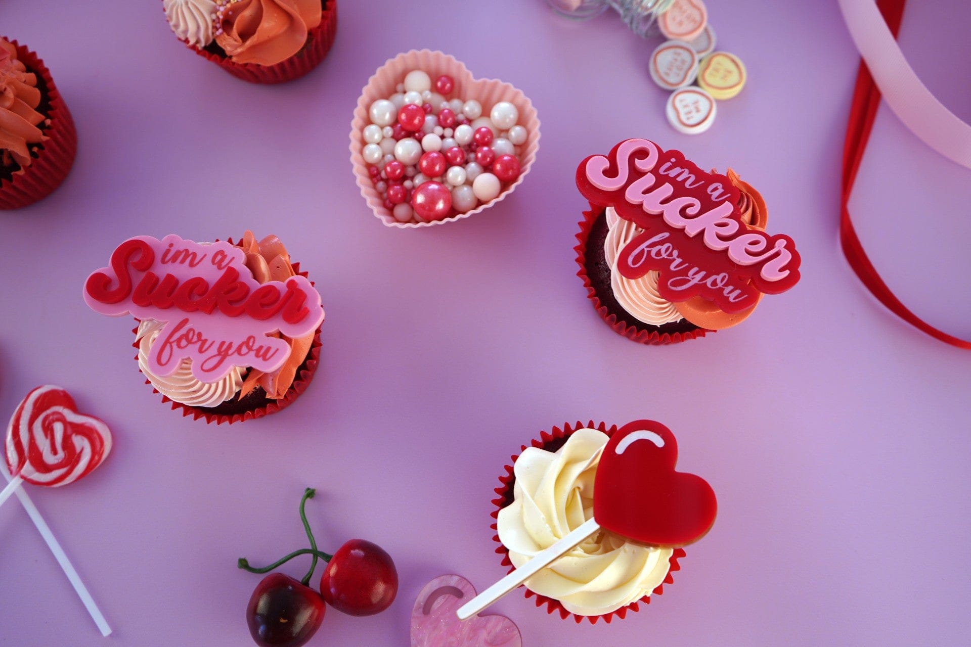 Valentines Day Cupcake Charms